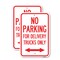 Signmission No Parking Sign No Parking for Delivery Trucks Only Wi, 12'' X 18'', Heavy Gauge Aluminum, 2PK A-1218-2PACK-23666 - alternate 1