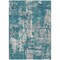 Homeroots 9' X 12' Teal Blue Gray And Ivory Abstract Washable Indoor Outdoor Area Rug 598002 - alternate 5