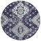 Homeroots 8' Purple Eggplant And Sage Round Medallion Washable Indoor Outdoor Area Rug 589016 - alternate 3