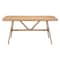 Homeroots 63" Natural Solid Wood Dining Table 623355 - alternate 1