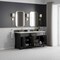 James Martin Vanities Brookfield 72 in. Double Vanity, Black Onyx w/ 3 CM Eternal Jasmine Pearl Silestone Top 547-V72-BKO-3EJP - alternate 5