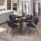Regency Square Kahlo Breakroom Table W/ 4 M Stack Chairs, 48 in W, 48 in L, Neo Walnut TPL4848NWBK47BK - alternate 3