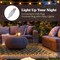 Pure Garden Outdoor Patio Rug w/ LED Lights 8x10 Outdoor Rug Plastic Straw Patio Mat Outdoor Waterproof Carpet 50-LG1491 - alternate 3