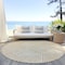 Homeroots 8' Gold And Beige Round Abstract Washable Indoor Outdoor Area Rug 594931 - alternate 7