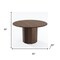 Homeroots 52" Brown Wood Pedestal Base Round Top Dining Table 720955 - alternate 3