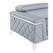 Homeroots 89" Light Blue Italian Leather Sofa With Silver Legs 534157 - alternate 6