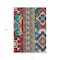 Homeroots 10' X 14' Red Pink And Teal Blue Aztec Washable Indoor Outdoor Area Rug 598507 - alternate 5