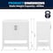 Flash Furniture Vega 36in. Vanity w/Sink, Black Hardware, Soft Close Doors & Open Shelf, Carrara Marble, Wht/Wht FS-VEGA36-WH-HDBLK-GG - alternate 3