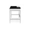 Homeroots 43" Black and Gray Writing Desk With Two Drawers 543771 - alternate 4