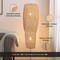 Vidalite Amud Bamboo Wicker Floor Lamp with Natural Wood Finish, Stitched Velvet Detailing CE1009079 - alternate 4