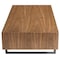 Homeroots 47" Brown and Black Wood And Metal Sled Coffee Table With Two Shelves 357531 - alternate 7