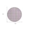 Homeroots 8' Purple Green And Ivory Round Plaid Washable Indoor Outdoor Area Rug 601508 - alternate 4