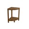 Homeroots 17" Brown Teak Corner Shower Bench With Shelf 376736 - alternate 1