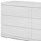 Homeroots 63" White Solid Wood Six Drawer Double Dresser 370684 - alternate 5