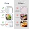 Simple Deluxe Glass Meal Prep Containers w/ Exclusive Glass Lids, Glass Storage Containers w/ Lids, BPA-Free, 4PK 3A09HICOTNGLASS370X4 - alternate 2