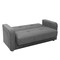 Homeroots 90" Gray Chenille Sleeper Sofa And Toss Pillows With Brown Legs 607127 - alternate 6