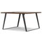 Homeroots 54" Walnut and Gray Wood and Iron Frame Base Square Dining Table 640701 - alternate 2