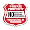 Signmission Private Property Shield Sign No Soliciti, 6 inch X 6 inch, Plastic Sign, 2PK SHI-P-2PACK-6-452 - alternate 1
