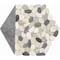 Daltile Pebble Oasis Natural Stone Tri-Hex Pebble Mosaic 11in x 10in in Tumbled Harbor, 17PK PB25TRHEXPBMSTM - alternate 1