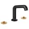 Brizo Kintsu Widespread Lavatory Faucet with Angled Spout, Less Handles Matte Black 65307LF-BLLHP - alternate 3