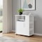 Homeroots 29in White Wood Accent Cabinet With Single Door 535066 - alternate 3