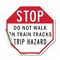 Signmission Stop Do Not Walk on Train Tracks Tr, 18 Inch X 18 Inch, Vinyl Decal OC-D-18-211 - alternate 1