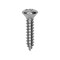 Auveco 8 x 3/4in Phillips Oval Head Tapping Screw Chrome, 100PK 2710 - alternate 1