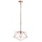 Homeroots Rose Gold Caged Iron Ceiling Light With Rose Gold Shades 651635 - alternate 1