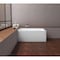 Kingston Brass 54" Acrylic Rectangular 2-Wall Corner Alcove Tub, Left Hand Drain, Glossy White VTAP5430L22TS - alternate 3