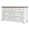 Homeroots 61" White And Walnut Wood Seven Drawer Captains Dresser 653111 - alternate 5