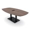 Skutchi Designs Arc Boat Conference Table, 45 in W, 84 in L, Brown HAR-ABOT-48X84-DOU.BK-H3041-EBLK - alternate 1
