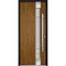 Vdomdoors Steel Door Deux 1713 Natural Oak Stainless Inserts Single Modern Painted-W36xH80-Left Inswing DEUX1713EXD-OAKW-W36 x H80-Left-hand Inswing - alternate 2