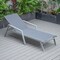 Leisuremod Marlin Patio Chaise Lounge Chair with Armrests in Grey Aluminum Frame, Dark Grey MLAGR-77DGR - alternate 6