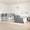 Flash Furniture Dallas Bunk Bed Twin Over Twin, Convertible Solid Wood Bunk Bed Frame w/Ladder, Gray MG-0900-30-TTB-GY-GG - alternate 4