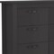 Homeroots 36" Black Wood Six Drawer Double Dresser 534965 - alternate 4