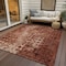 Homeroots 5' X 8' Orange Ikat Washable Indoor Outdoor Area Rug 576996 - alternate 6