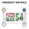 Signmission Pizza Slice $4, 24 Inch x 72 Inch, Vinyl Banner B-72-30808 - alternate 2