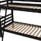 Homeroots Black Twin Over Twin Solid Wood Bunk Bed 548173 - alternate 3
