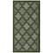 Homeroots 2' X 4' Dark Green And Light Green Geometric Indoor Outdoor Area Rug 573850 - alternate 1