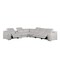 Homeroots Light Gray Italian Leather Power Reclining Curved Seven Piece Corner Sectional With Console 544989 - alternate 5