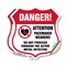 Signmission Pacemaker Wearers Shield Sign Danger! At, 12 inch X 12 inch, Vinyl Decal, 2PK SHI-D-2PACK-12-428 - alternate 1