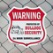 Signmission 24 Hour Surveillance Shield Sign Warning, 6 Inch X 6 Inch, Plastic Sign SHI-P-6-350 - alternate 4