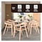 Leisuremod Rivo Collection Elegant Dining Chair in Natural Wood, 4PK RC20NW4 - alternate 3
