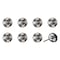 Homeroots 1.5" X 1.5" X 1.5" White Silver And Gray Knobs, 8PK 321651 - alternate 5