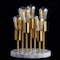 Jonathan Y Pleiades 13.5" Modern Metal/Resin LED Accent Lamp, Brass Gold/White JYL1060A - alternate 6