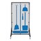 5S Supplies Housekeeping Shadow Board Broom Station V4, Gray / Blue Shadows, Kit, No Text HSB-V4-GRAY/BLUE-KIT-NO TEXT - alternate 1