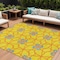 Homeroots 9' X 12' Yellow And Teal Blue Geometric Washable Indoor Outdoor Area Rug 613456 - alternate 1