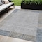 Homeroots 5' X 8' Taupe Beige And Blue Geometric Washable Indoor Outdoor Area Rug 581997 - alternate 1