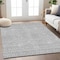 Homeroots 8' X 10' Gray And Silver Geometric Washable Indoor Outdoor Area Rug 594470 - alternate 3