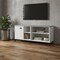Homeroots 47in Gray And White Wood Enclosed and Open Storage TV Stand 490367 - alternate 5
